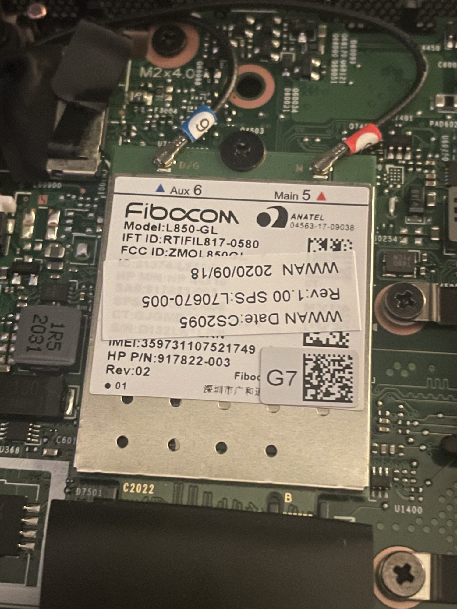 HP EliteBook Fibocom L850-GL LTE